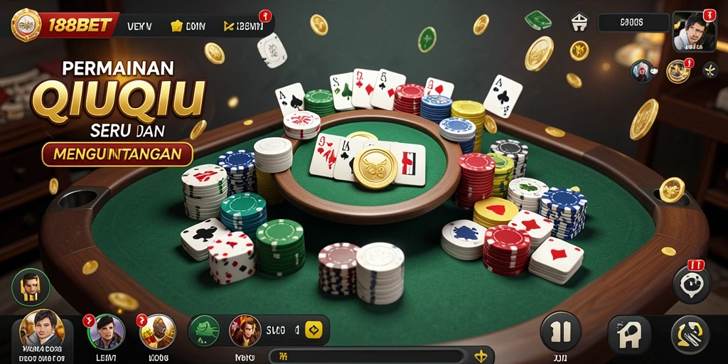 Tampilan gameplay QiuQiu di 188BET yang menarik dan seru.