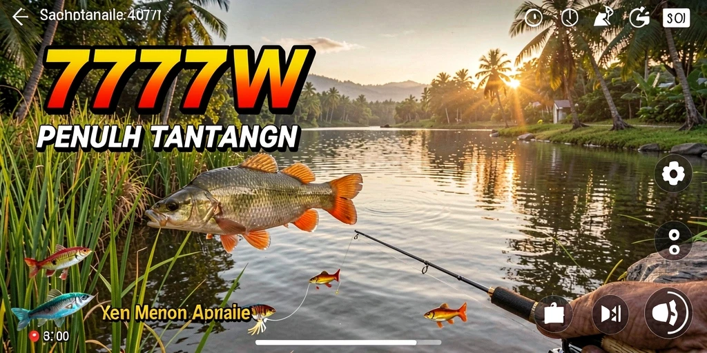 Tangkapan ikan spektakuler dalam gameplay 7777W.