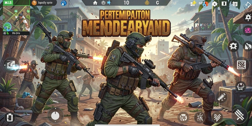 Gameplay mendebarkan di pertempuran Battle Royale 9939.