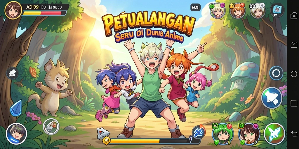 Tampilan seru dari gameplay ADI99 yang penuh aksi.