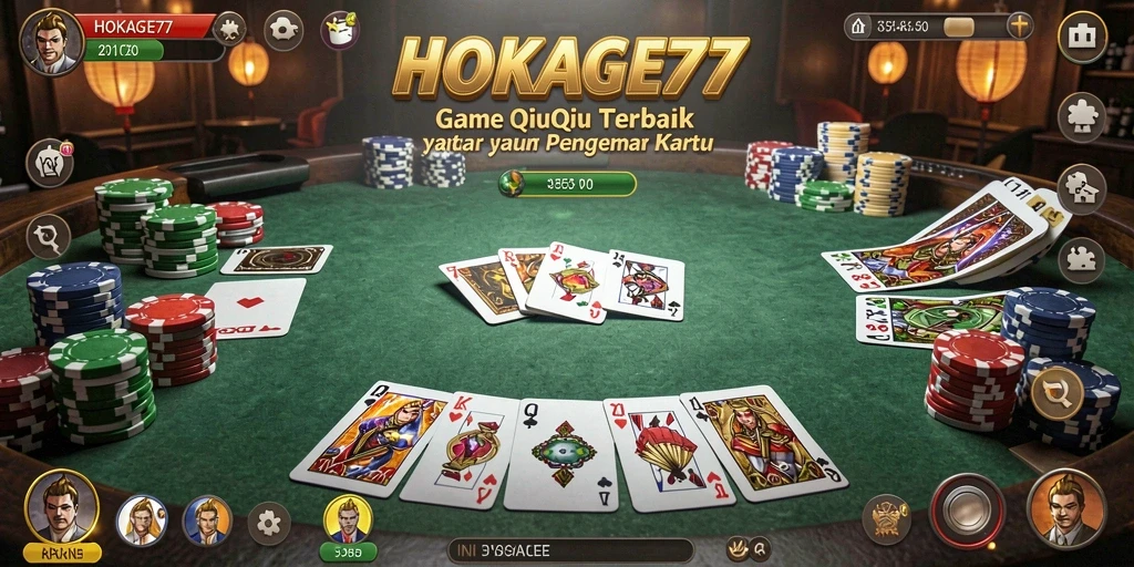 Screenshot HOKAGE77 menunjukkan antarmuka QiuQiu yang dinamis.