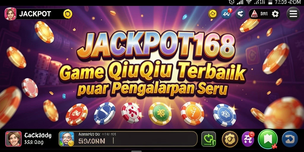 Tampilan gameplay seru dari JACKPOT168 dengan aksi QiuQiu.