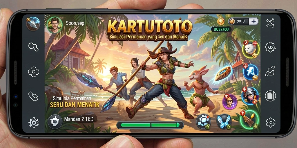 Screenshot gameplay KARTUTOTO yang menunjukkan aktivitas simulasi seru.