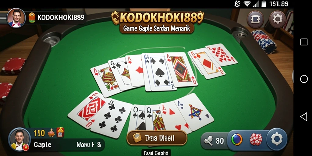 Screenshot gameplay seru KODOKHOKI889, tunjukkan aksi Gaple.