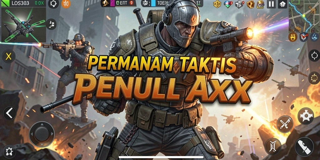 Screenshot utama menunjukkan aksi intens pemain di battlefield LOS303.
