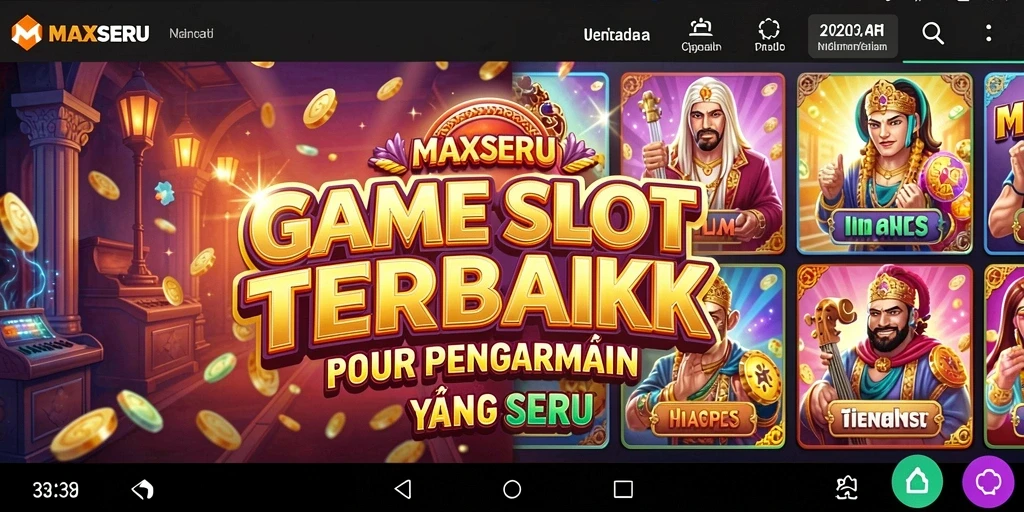 Tampilan gameplay unik dan menghibur dari MAXSERU.
