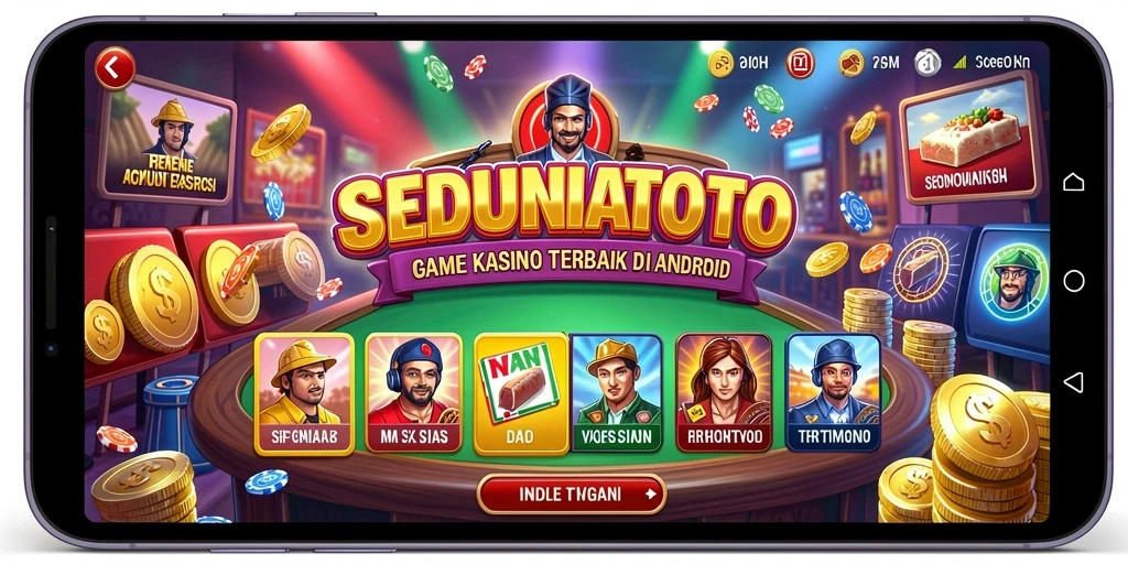 Screenshot gameplay SEDUNIATOTO menampilkan antarmuka Kasino yang memukau.