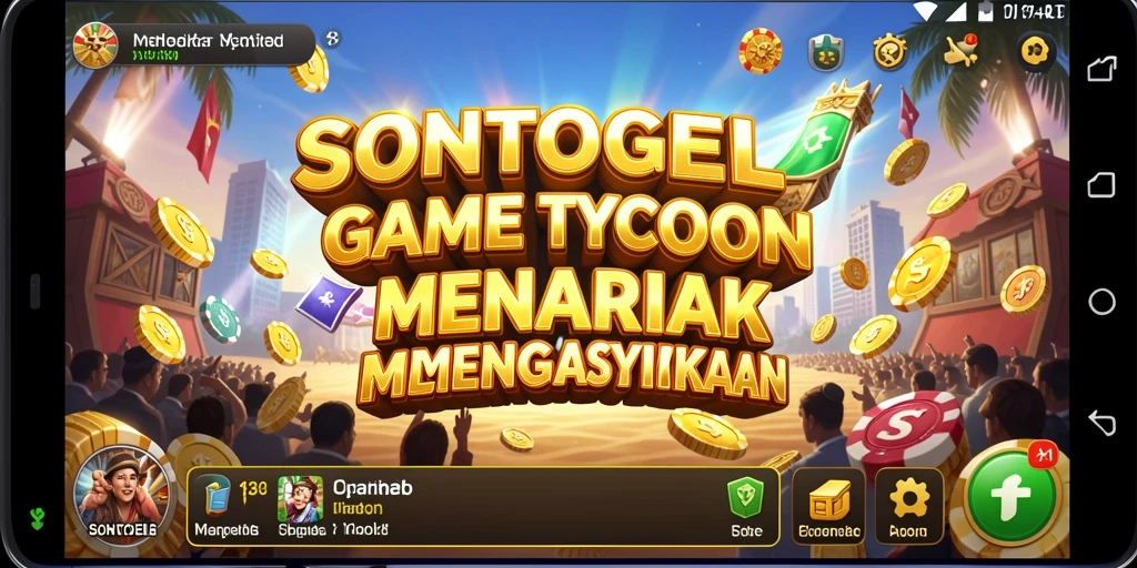 Screenshot gameplay SONTOGEL yang menampilkan keseruan dalam membangun bisnis.