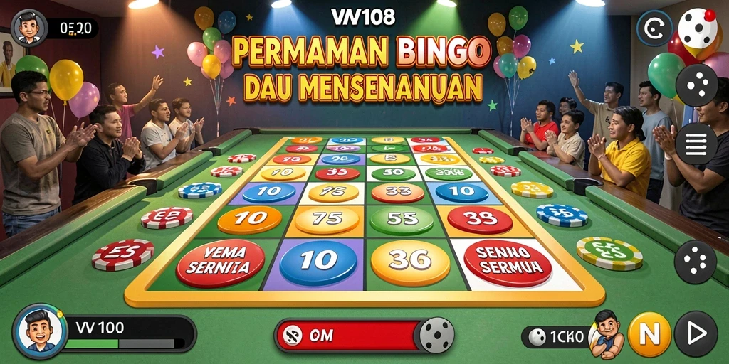 Screenshot VW108 menampilkan momen seru dalam permainan Bingo.